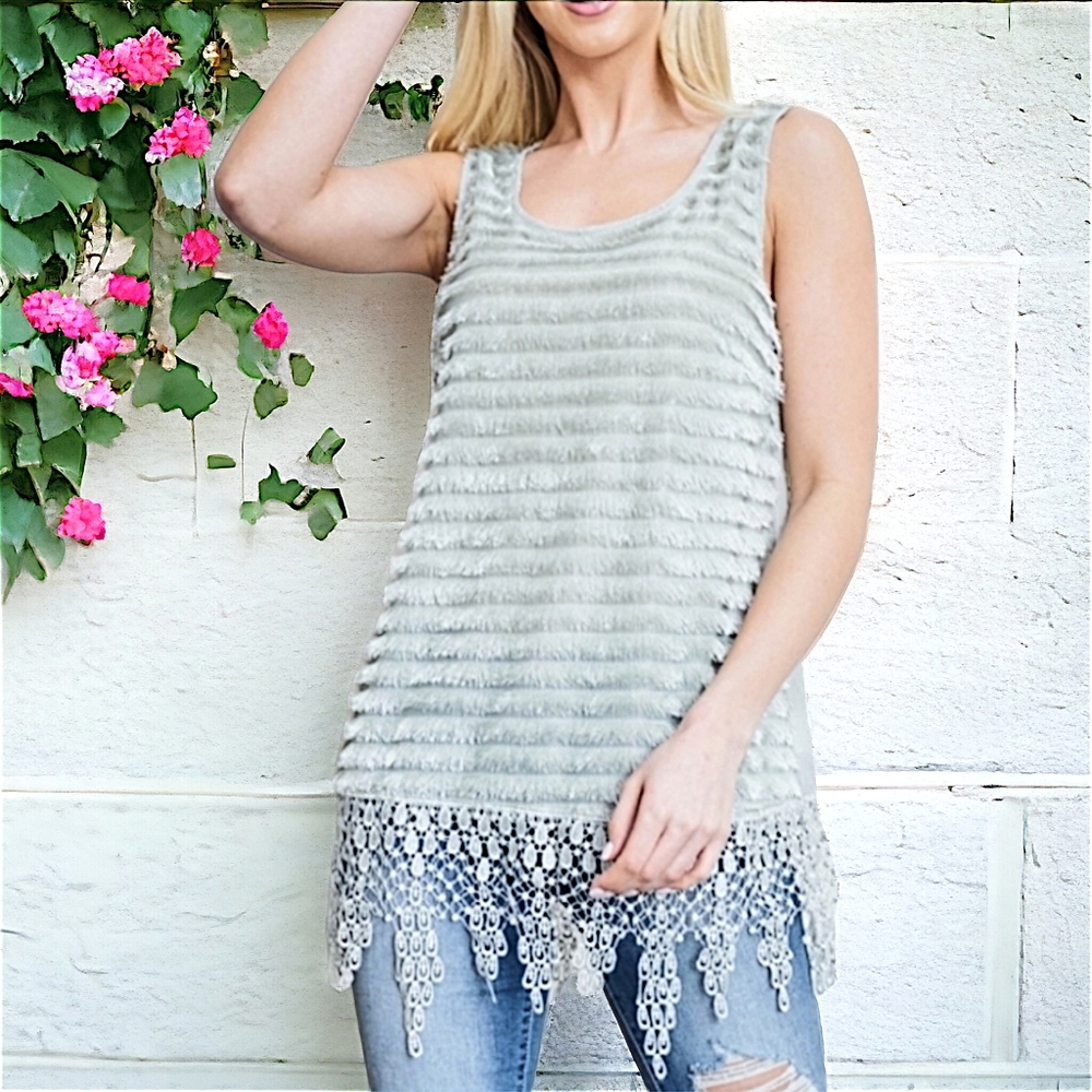 39113 Handmade Fringed Flapper Tank